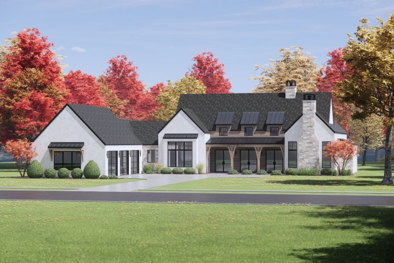 House Design - Exterior - Front Elevation 3 for Country House Plan #1096-18 - 4 bed, 4.5 bath