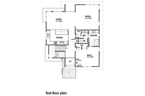 Floor Plan - Main Floor for Modern House Plan #496-20 - 3 bed, 2 bath