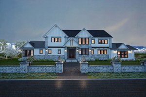Classical Exterior - Front Elevation Plan #1101-41