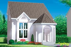 Cottage Exterior - Front Elevation Plan #25-2039