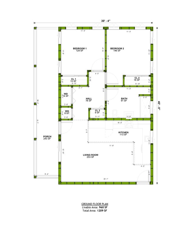 Farmhouse Floor Plan - Main Floor Plan #1106-173