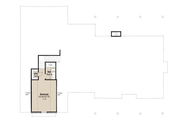 Architectural House Design - Farmhouse Floor Plan - Upper Floor Plan #120-294