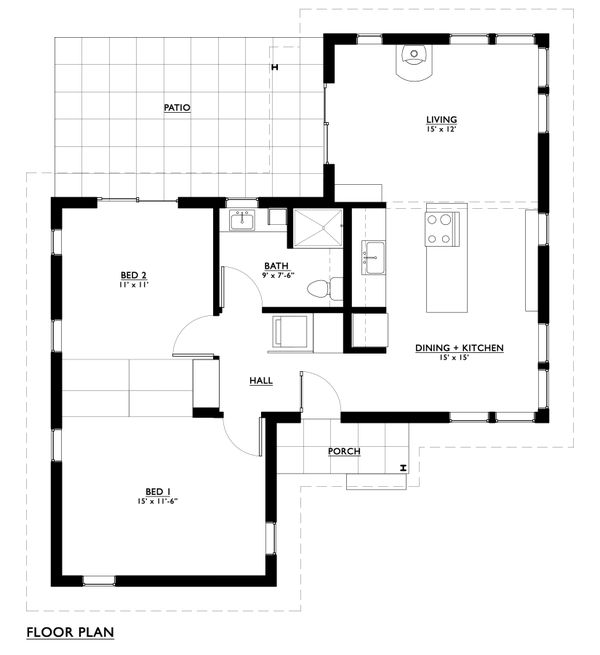 Modern Floor Plan - Main Floor Plan #890-10