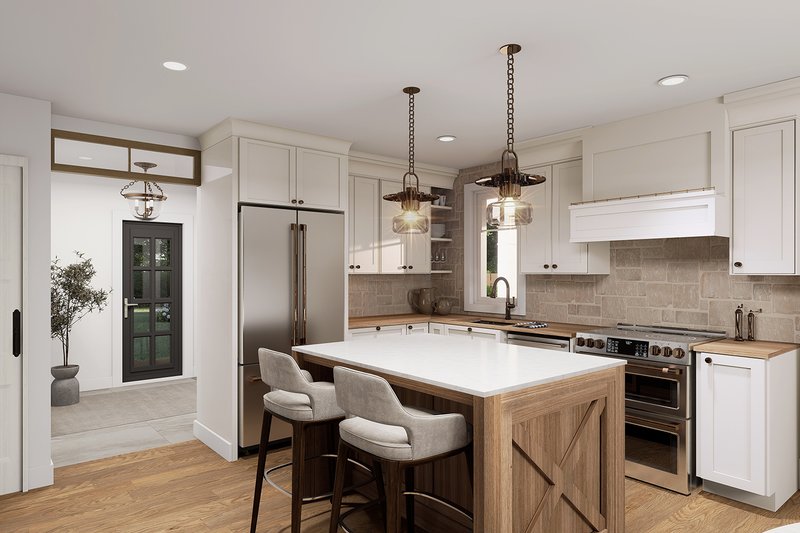 Home Plan - Interior - Kitchen for Farmhouse House Plan #23-2036 - 2 bed, 1.5 bath