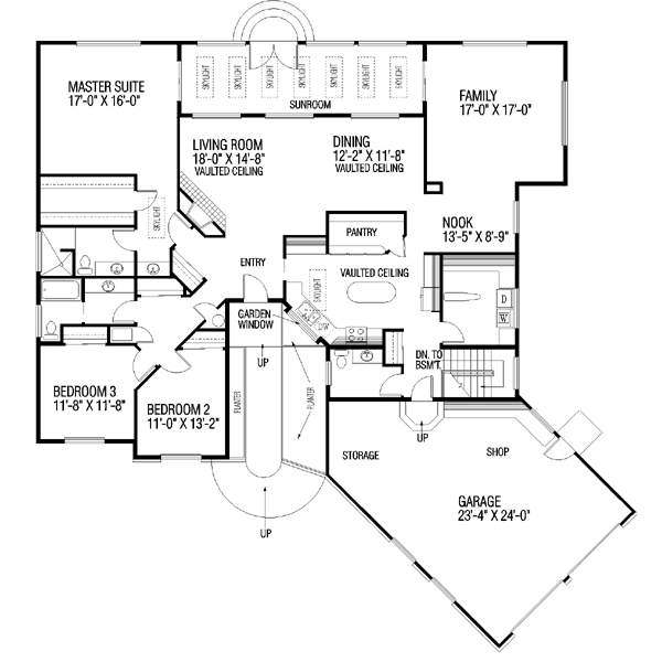 House Plan Design - Traditional Floor Plan - Main Floor Plan #60-163