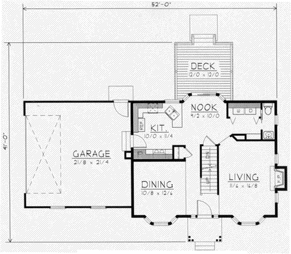 Colonial Floor Plan - Main Floor Plan #112-111