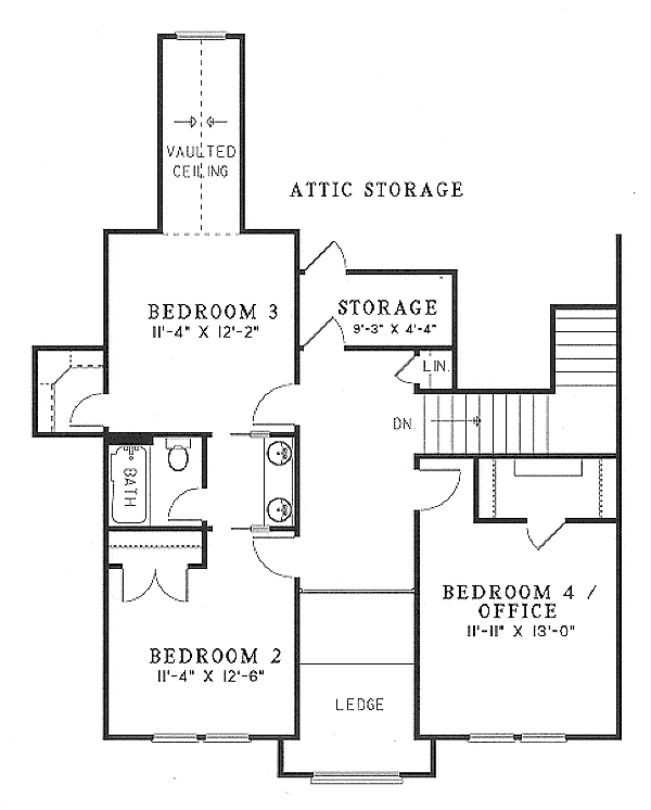 Dream House Plan - European Floor Plan - Upper Floor Plan #17-2040