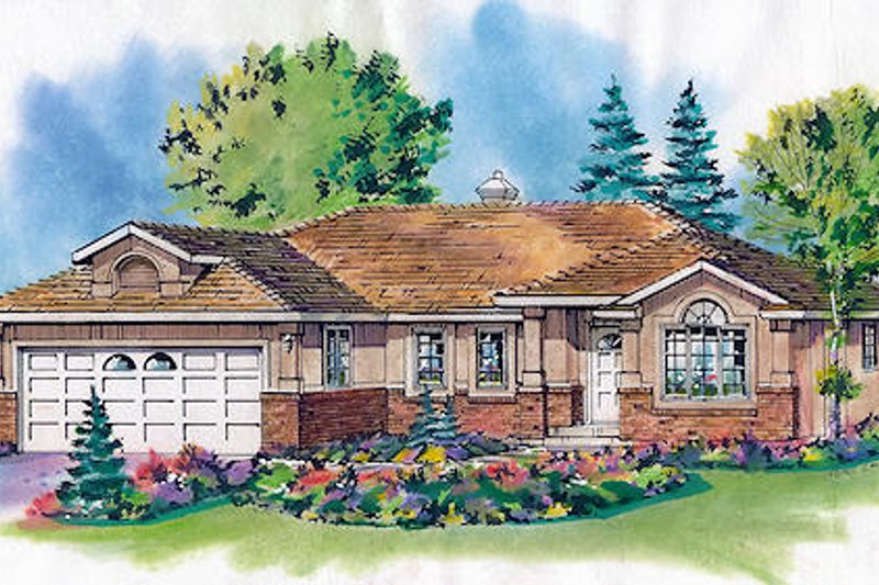 Architectural House Design - Traditional Exterior - Front Elevation Plan #18-1004