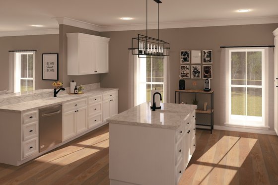 Interior - Kitchen 3 for Farmhouse House Plan #44-233 - 2 bed, 1 bath