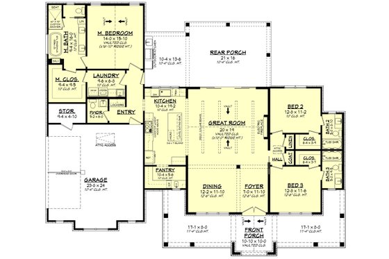 Farmhouse Floor Plan - Main Floor Plan #430-426