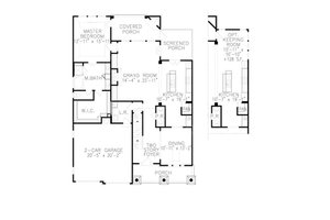 Floor Plan - Main Floor for Traditional House Plan #54-490 - 3 bed, 3.5 bath