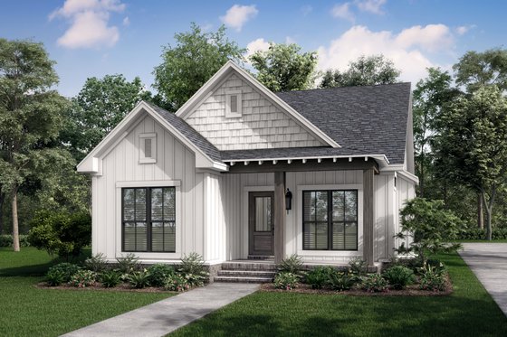 Exterior - Front Elevation 10 for Cottage House Plan #430-40 - 3 bed, 2 bath