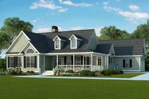Country Exterior - Front Elevation Plan #929-790