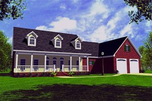 Farmhouse Exterior - Front Elevation Plan #21-155