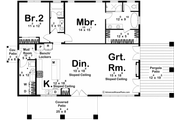 Modern Style House Plan - 2 Beds 2 Baths 1575 Sq/Ft Plan #455-533 