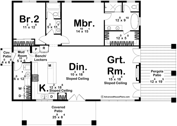 Modern Floor Plan - Main Floor Plan #455-533