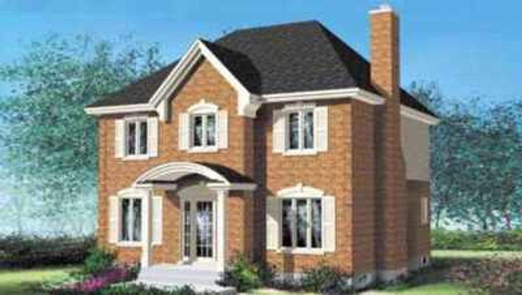 Colonial Style House Plan - 4 Beds 2.5 Baths 1960 Sq/Ft Plan #25-226