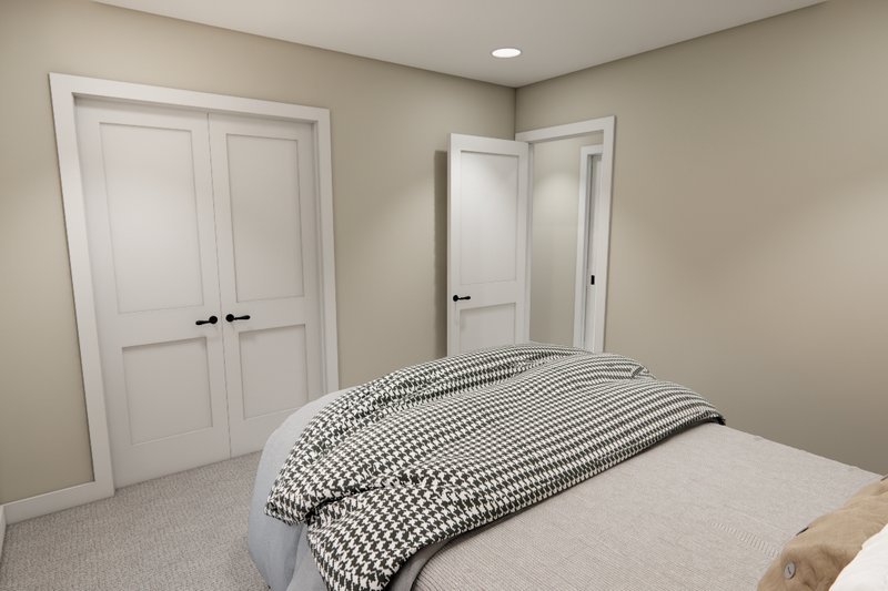 House Blueprint - Interior - Bedroom 5 for Bungalow House Plan #51-1352 - 4 bed, 2.5 bath