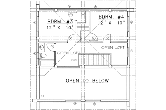 Floor Plan - Other Floor for Log House Plan #117-413 - 4 bed, 2.5 bath