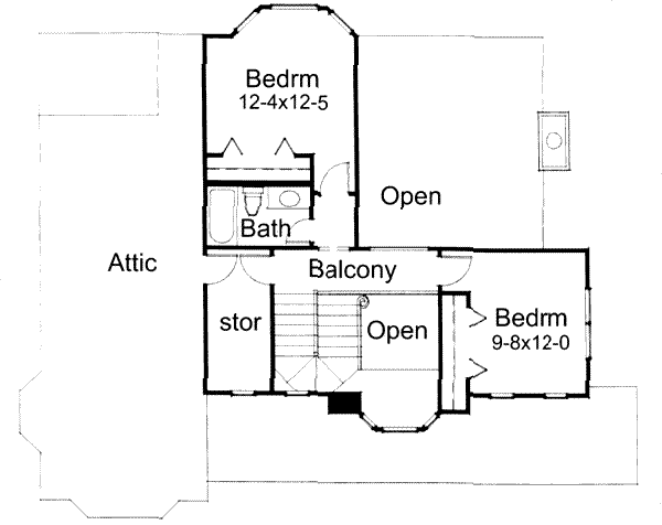 House Blueprint - Country Floor Plan - Upper Floor Plan #120-144