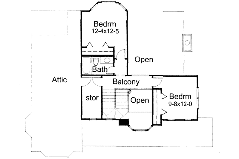 Home Plan - Floor Plan - Upper Floor for Country House Plan #120-144 - 3 bed, 3 bath