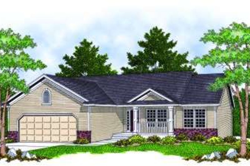 Architectural House Design - Ranch Exterior - Front Elevation Plan #70-802