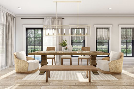 Interior - Dining Room 2 for Mediterranean House Plan #455-174 - 4 bed, 3.5 bath