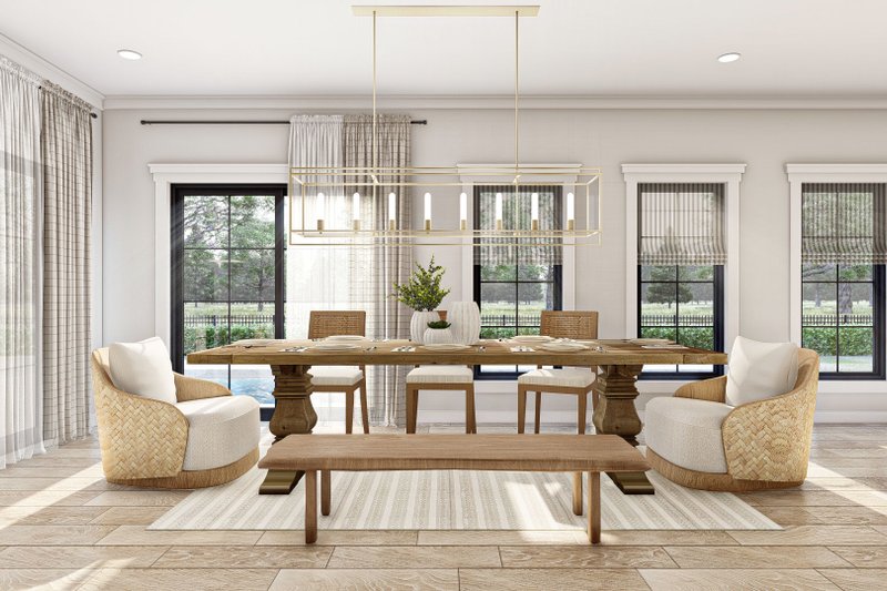 House Blueprint - Interior - Dining Room 2 for Mediterranean House Plan #455-174 - 4 bed, 3.5 bath