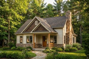 House Blueprint - Cottage Exterior - Front Elevation Plan #22-565