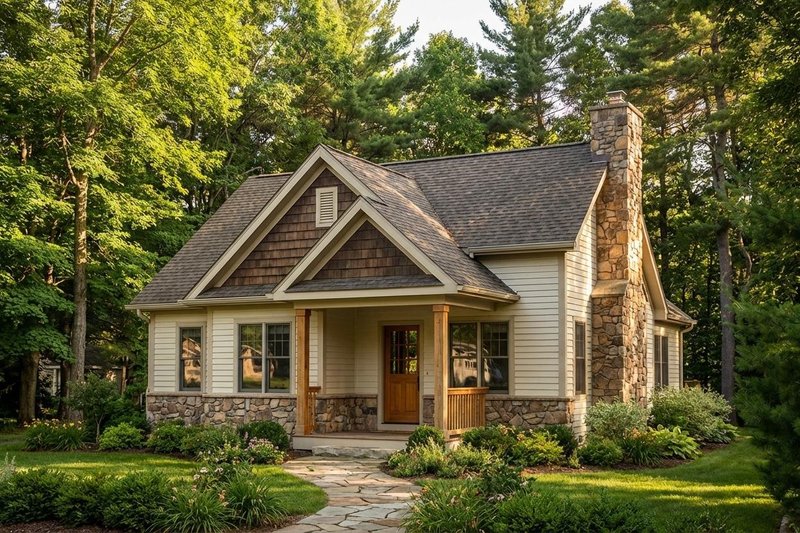 House Blueprint - Cottage Exterior - Front Elevation Plan #22-565