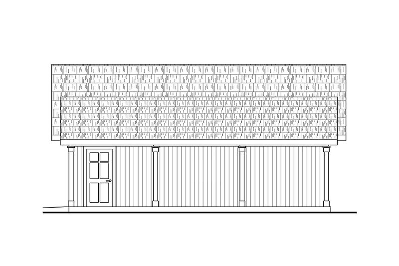 Home Plan - Exterior - Other Elevation 1 for Ranch House Plan #124-1423, 0 bath