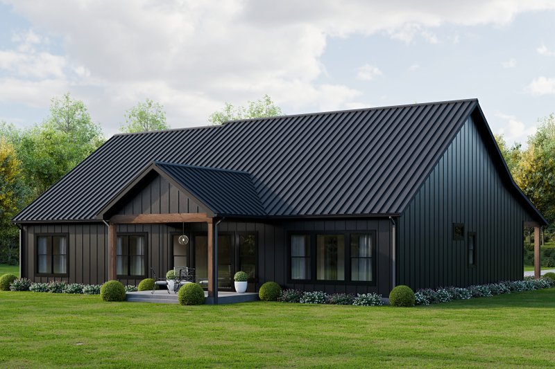 Dream House Plan - Exterior - Rear Elevation 1 for Country House Plan #1089-66 - 3 bed, 2 bath
