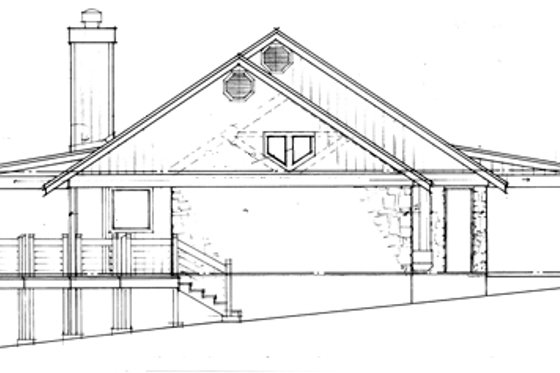 Exterior - Other Elevation for Ranch House Plan #140-134 - 2 bed, 2.5 bath