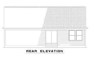 Exterior - Rear Elevation for Traditional House Plan #17-433 - 3 bed, 2 bath