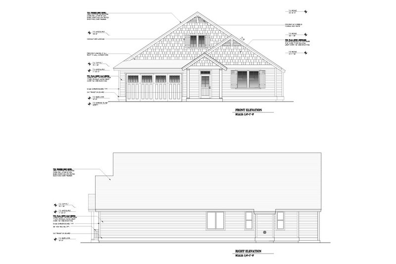 House Design - Exterior - Other Elevation for Craftsman House Plan #53-718 - 4 bed, 2 bath