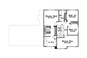 Floor Plan - Upper Floor for Traditional House Plan #78-120 - 3 bed, 2.5 bath