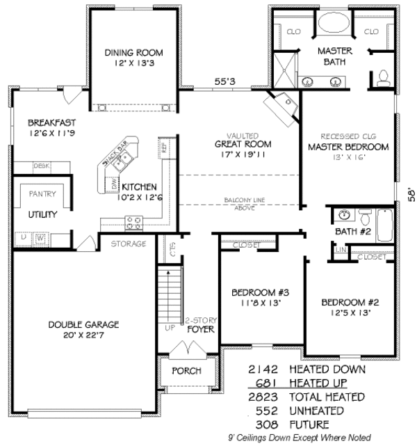 Traditional Floor Plan - Main Floor Plan #424-285