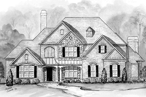 Country Exterior - Front Elevation Plan #54-202