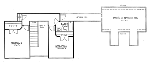 Farmhouse Floor Plan - Upper Floor Plan #437-78