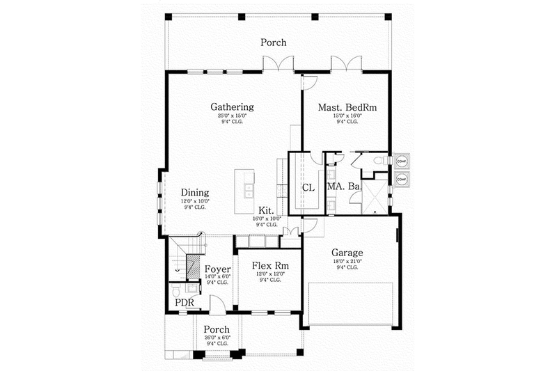 Dream House Plan - Floor Plan - Main Floor for Mediterranean House Plan #1058-78 - 4 bed, 3.5 bath