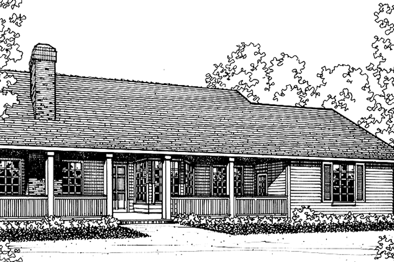 House Design - Country Exterior - Front Elevation Plan #303-464