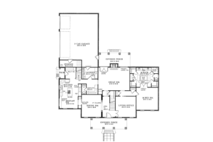 Floor Plan - Main Floor for Classical House Plan #17-2618 - 5 bed, 3.5 bath