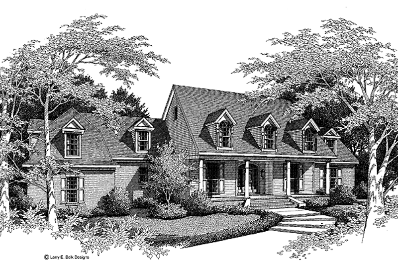 Architectural House Design - Country Exterior - Front Elevation Plan #952-56