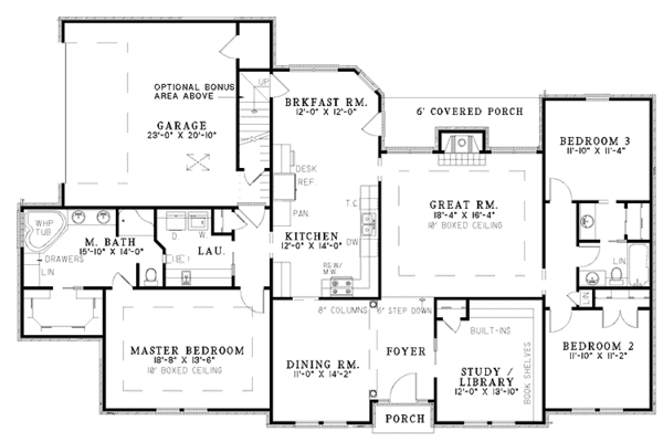 House Plan Design - Ranch Floor Plan - Main Floor Plan #17-2789