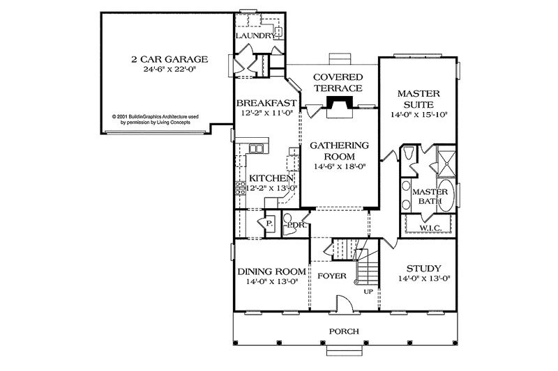Dream House Plan - Floor Plan - Main Floor for Classical House Plan #453-272 - 3 bed, 3.5 bath