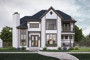 Modern Exterior - Front Elevation Plan #455-497