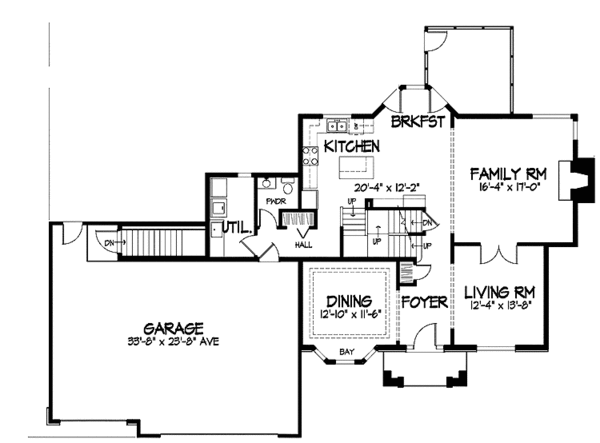 Home Plan - Traditional Floor Plan - Main Floor Plan #320-873