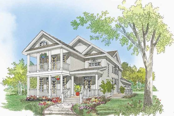 Exterior - Front Elevation 7 for Country House Plan #929-518 - 3 bed, 2.5 bath