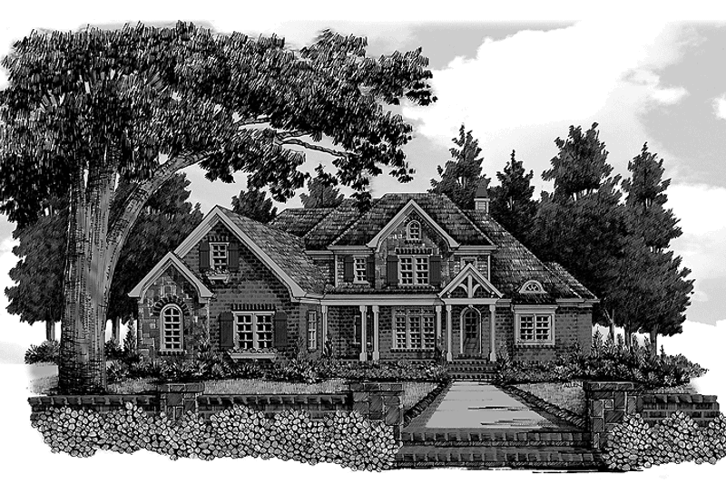 Home Plan - Exterior - Front Elevation 3 for European House Plan #927-364 - 4 bed, 3.5 bath