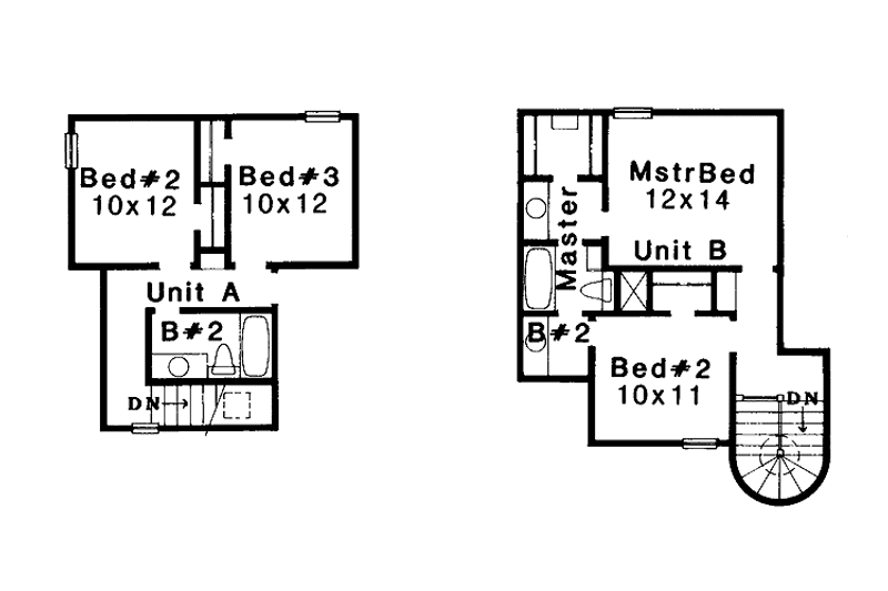 Home Plan - Floor Plan - Upper Floor for Contemporary House Plan #310-1141 - 5 bed, 3 bath